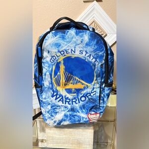 Sprayground Blue and Yellow Warriors Backpack